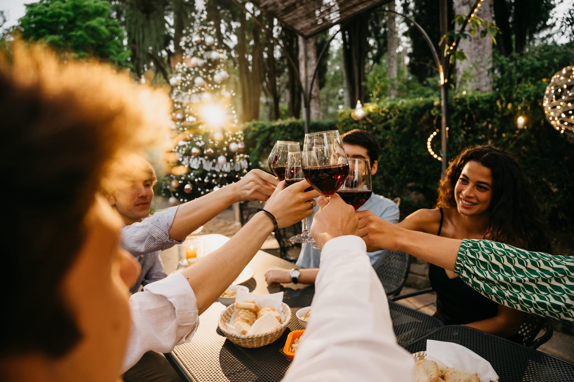 People celebrating in the Holiday Season