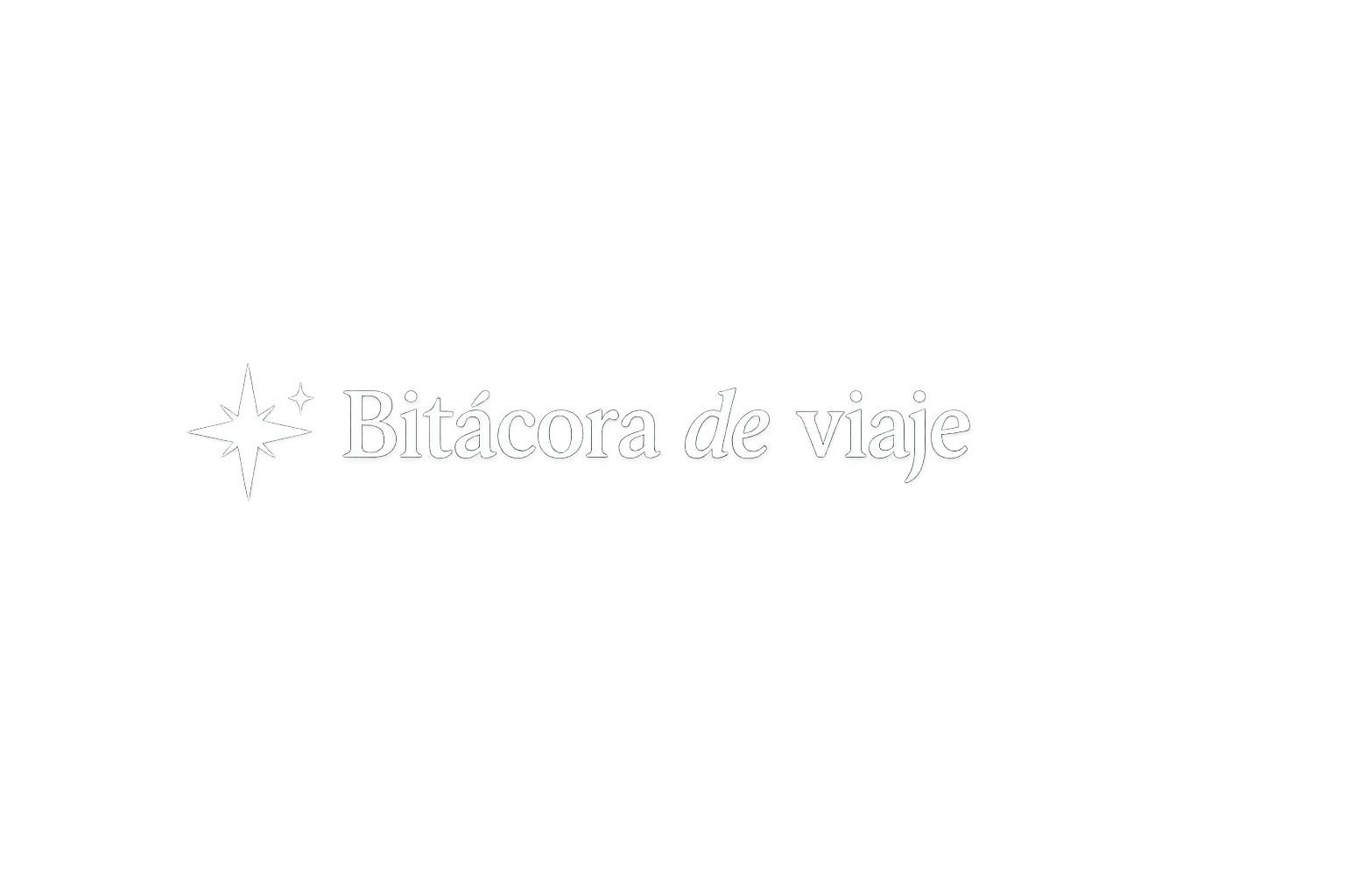 Bitácora de viaje.