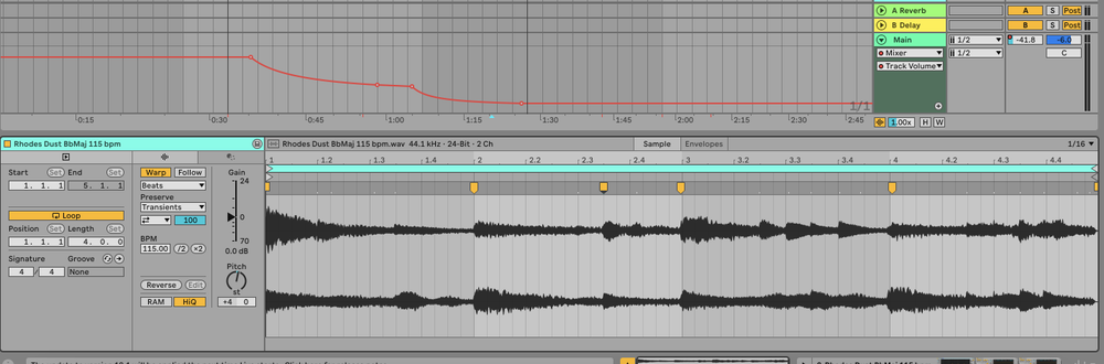 Warp markers in Ableton