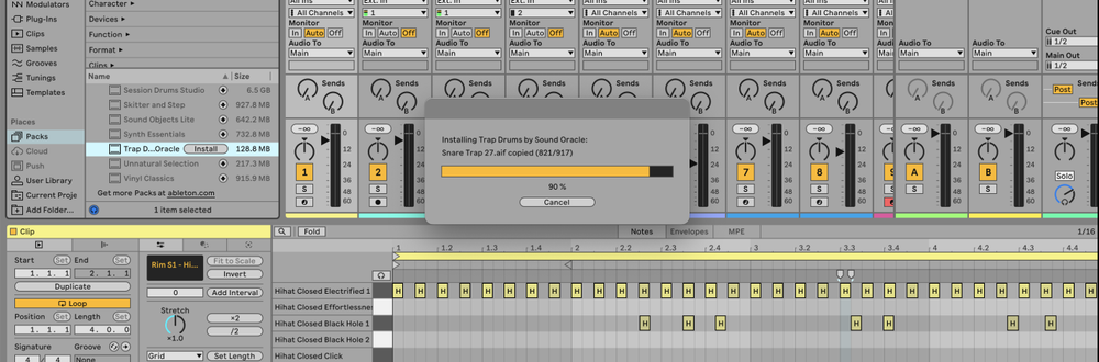 Installing an Ableton Pack