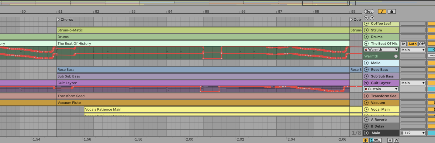 Copied automation in Ableton