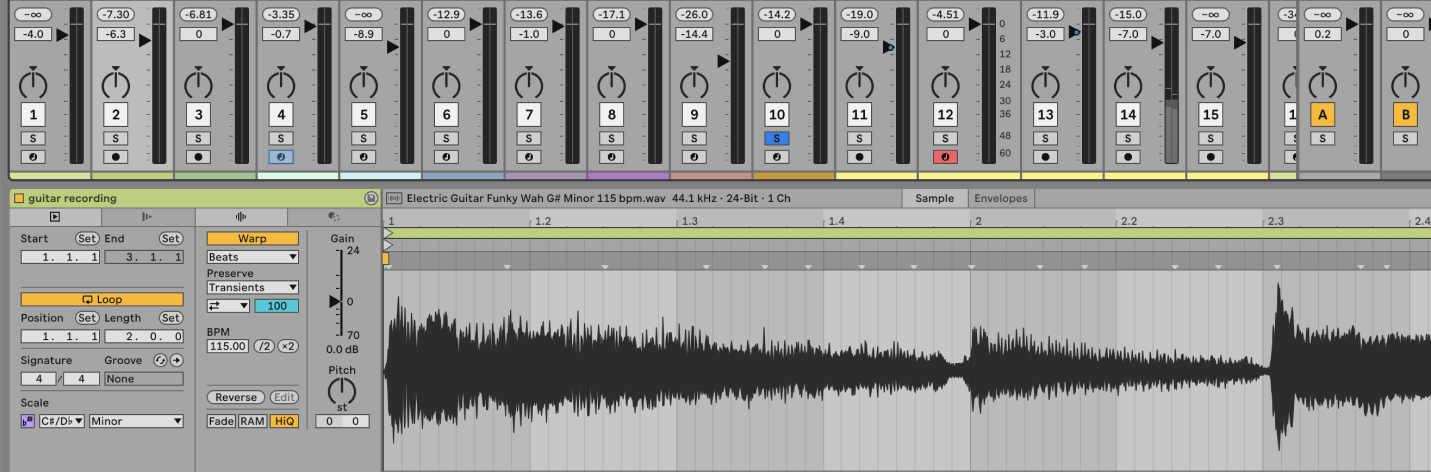 Guitar recording in Ableton