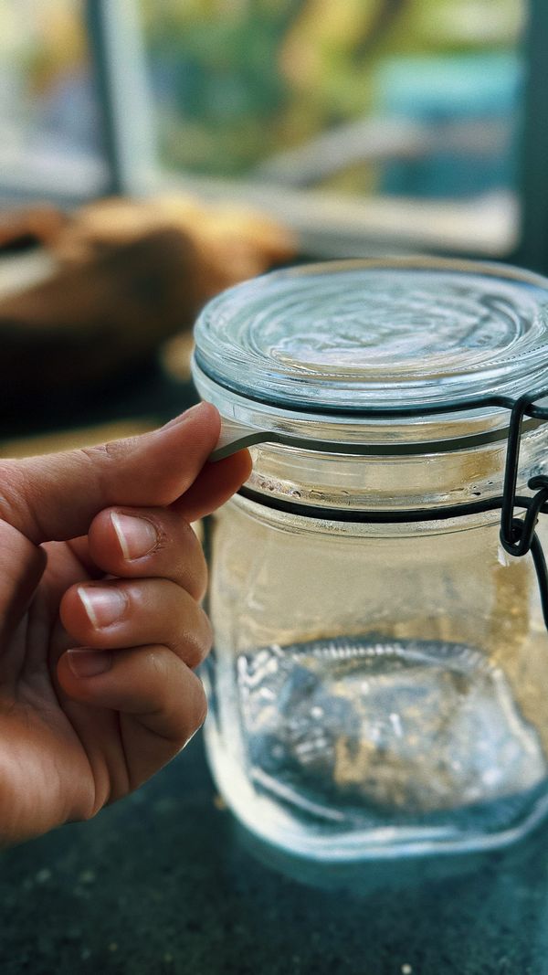 Frasco con tapa clip