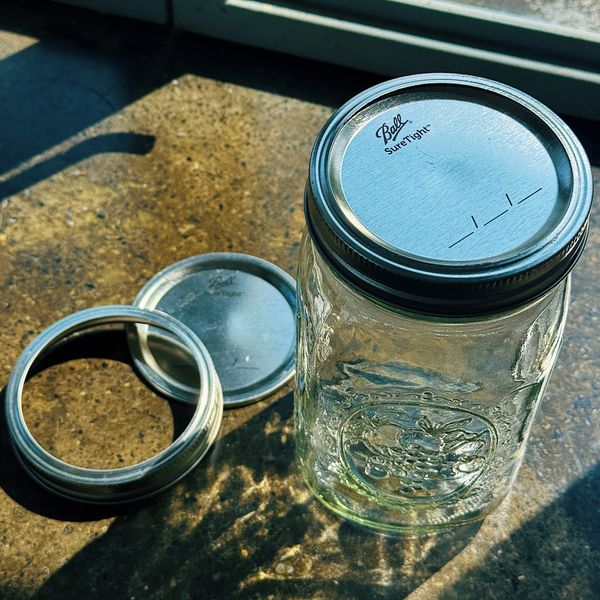 Frasco de vidrio tipo Mason Ball Jar