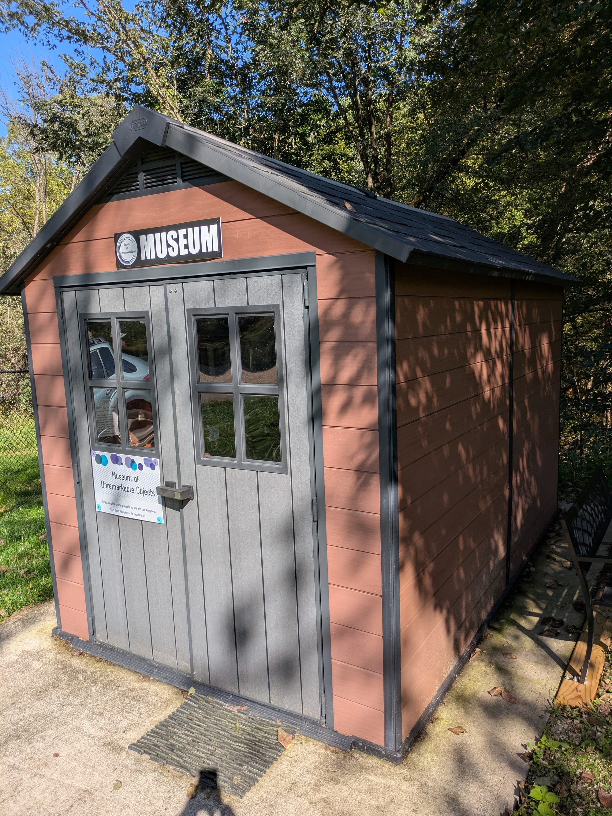 The Museum of Unremarkable Objects - a small, brown shed
