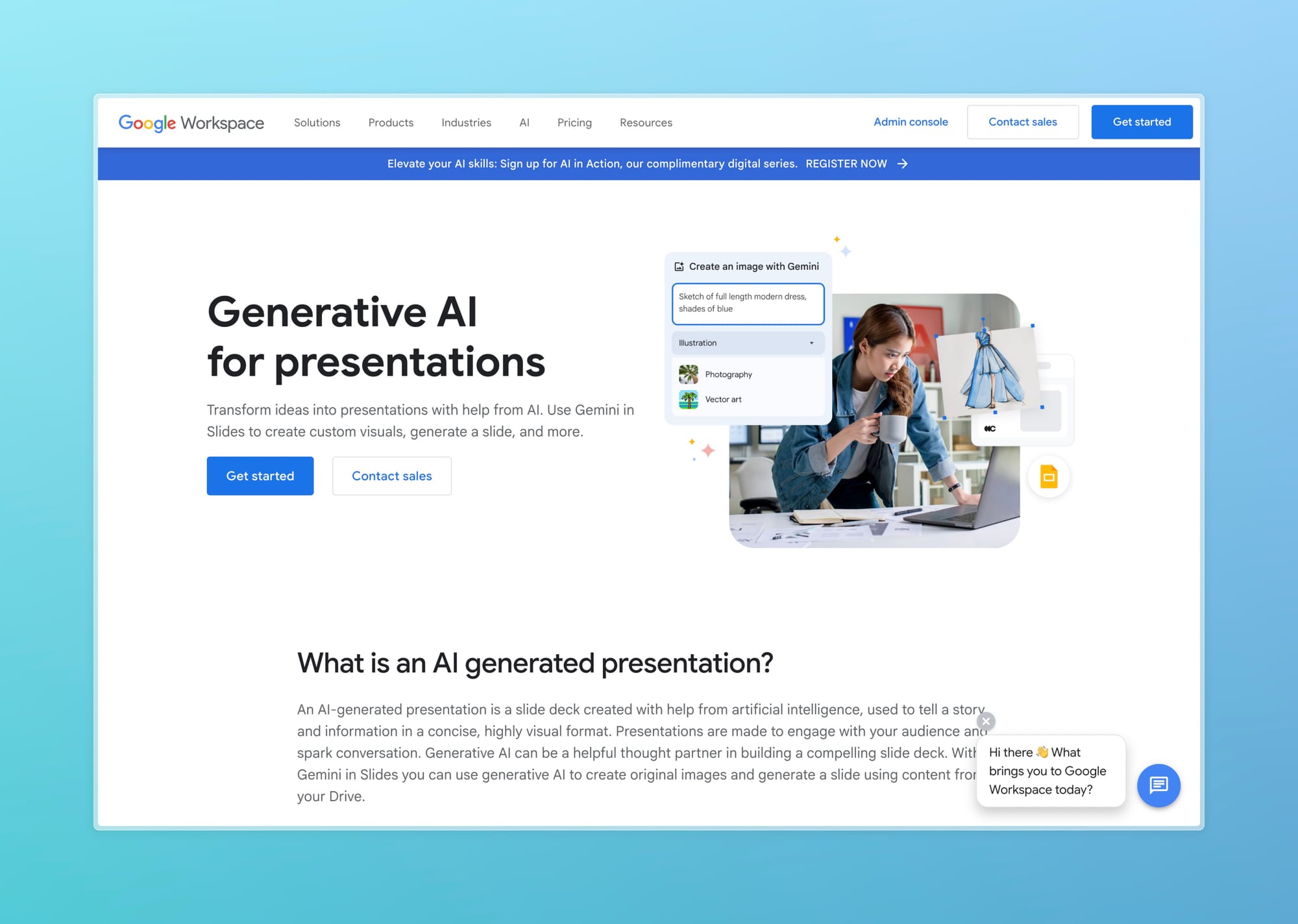 Generative AI for presentations
