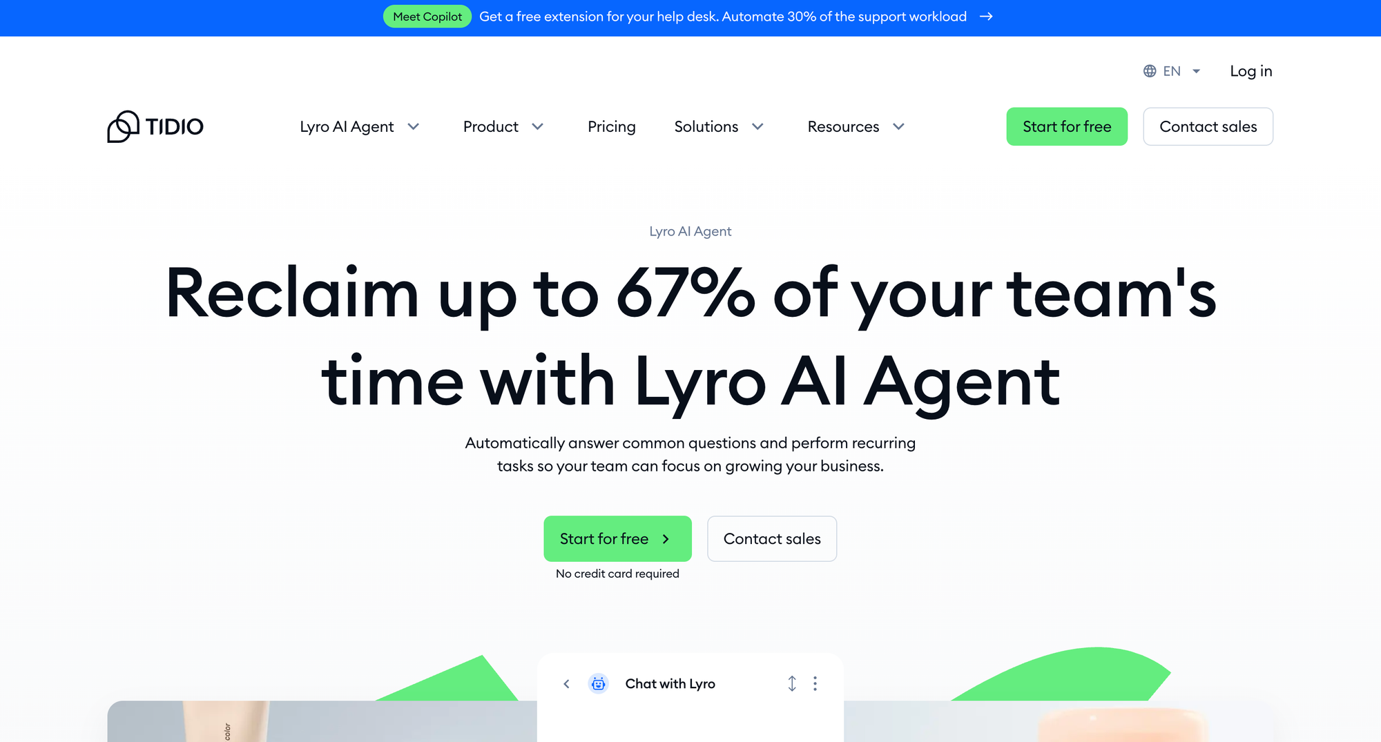 Tidio Lyro AI Agent