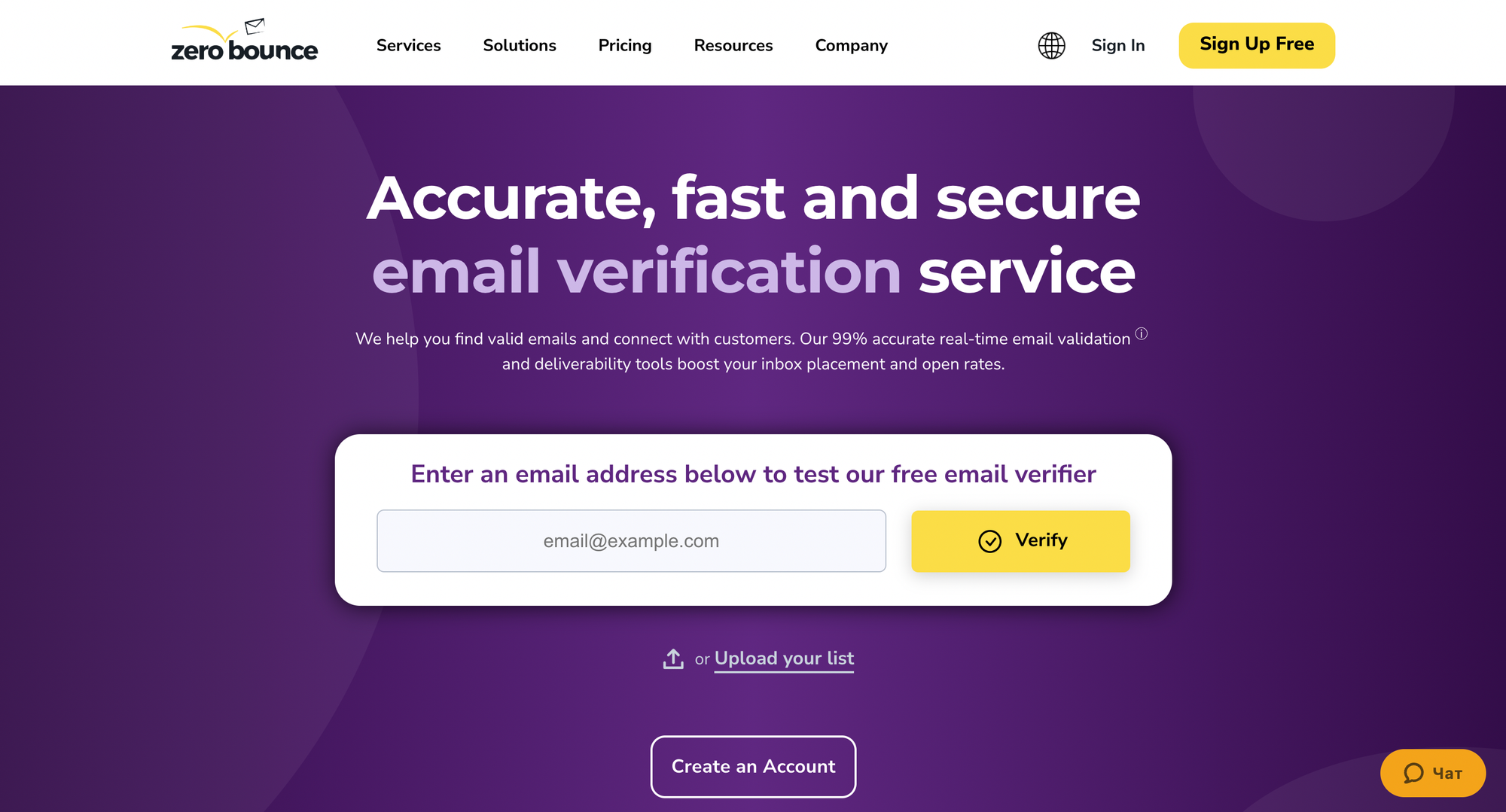 ZeroBounce - AI-powered tools include an email address finder and verifier