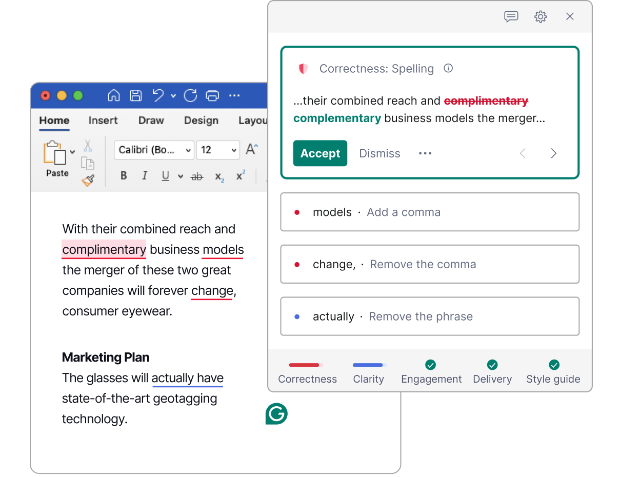 Grammarly's AI writing assistant
