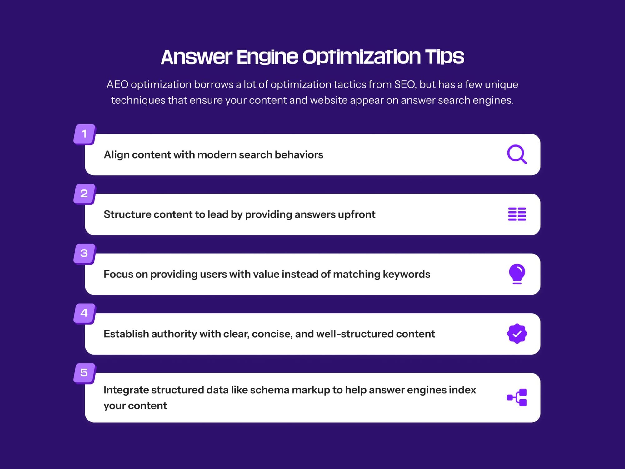 Answer Engine Optimization Tips