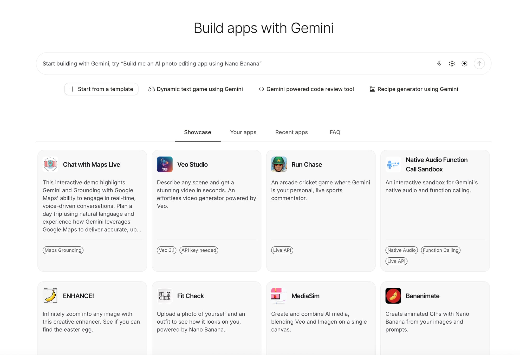 Build apps with Gemini