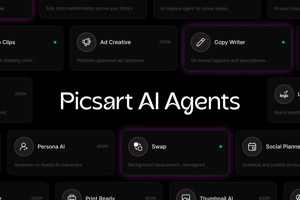 Picsart Launches AI Agent Marketplace for Creators: "Hire" AI Instead of a Designer