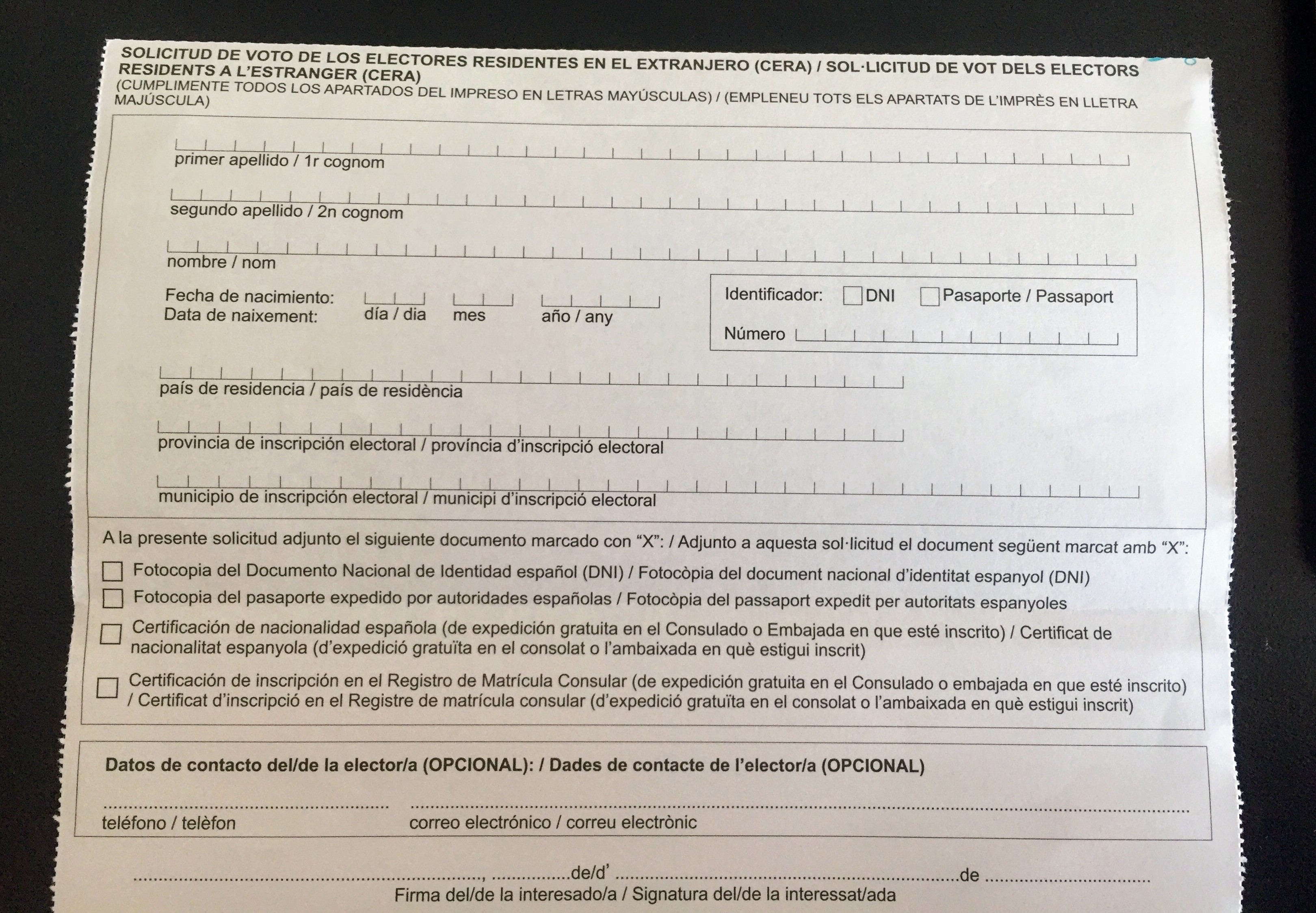 votar desde el extranjero catalunya