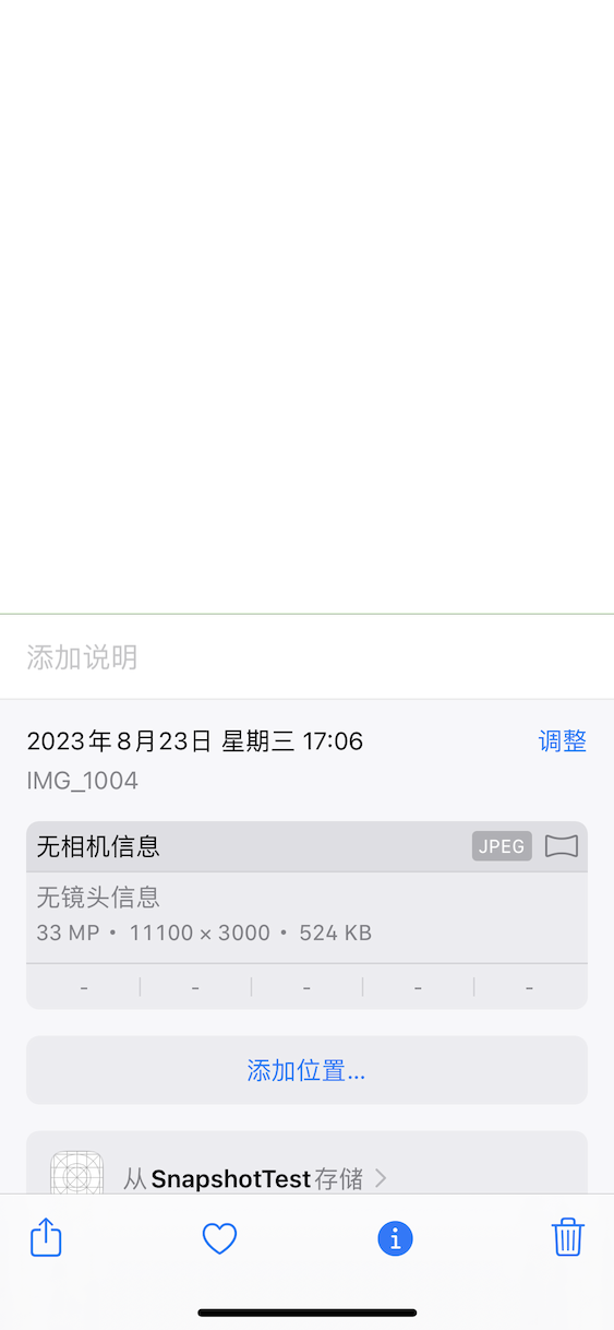 绘制失败时,空白图像的尺寸(View size 3700 \* 1000)