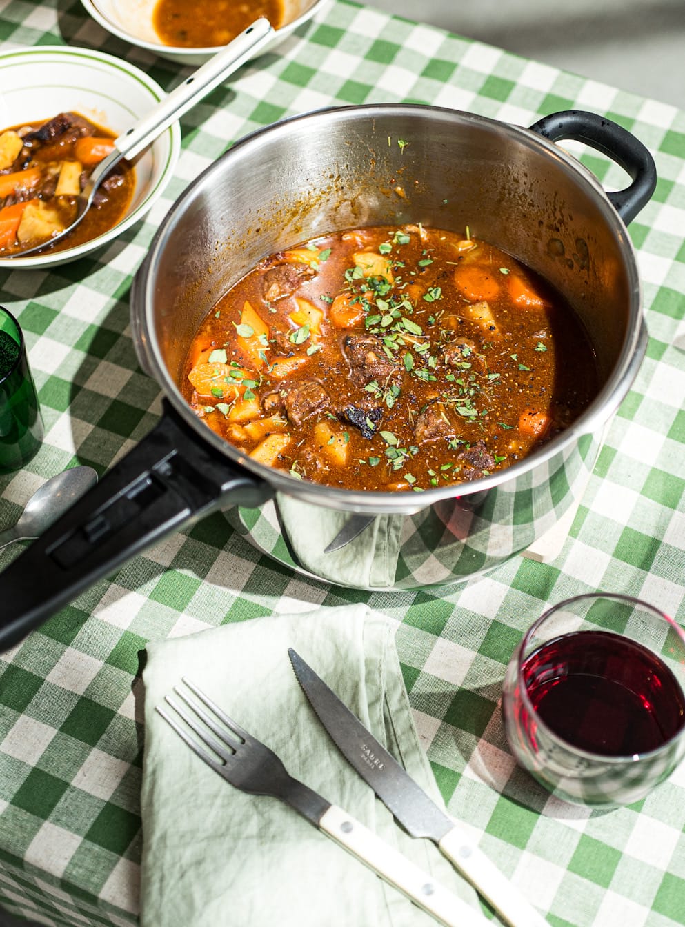 Biffgryte i trykkoker, matstylist og kokk Oslo