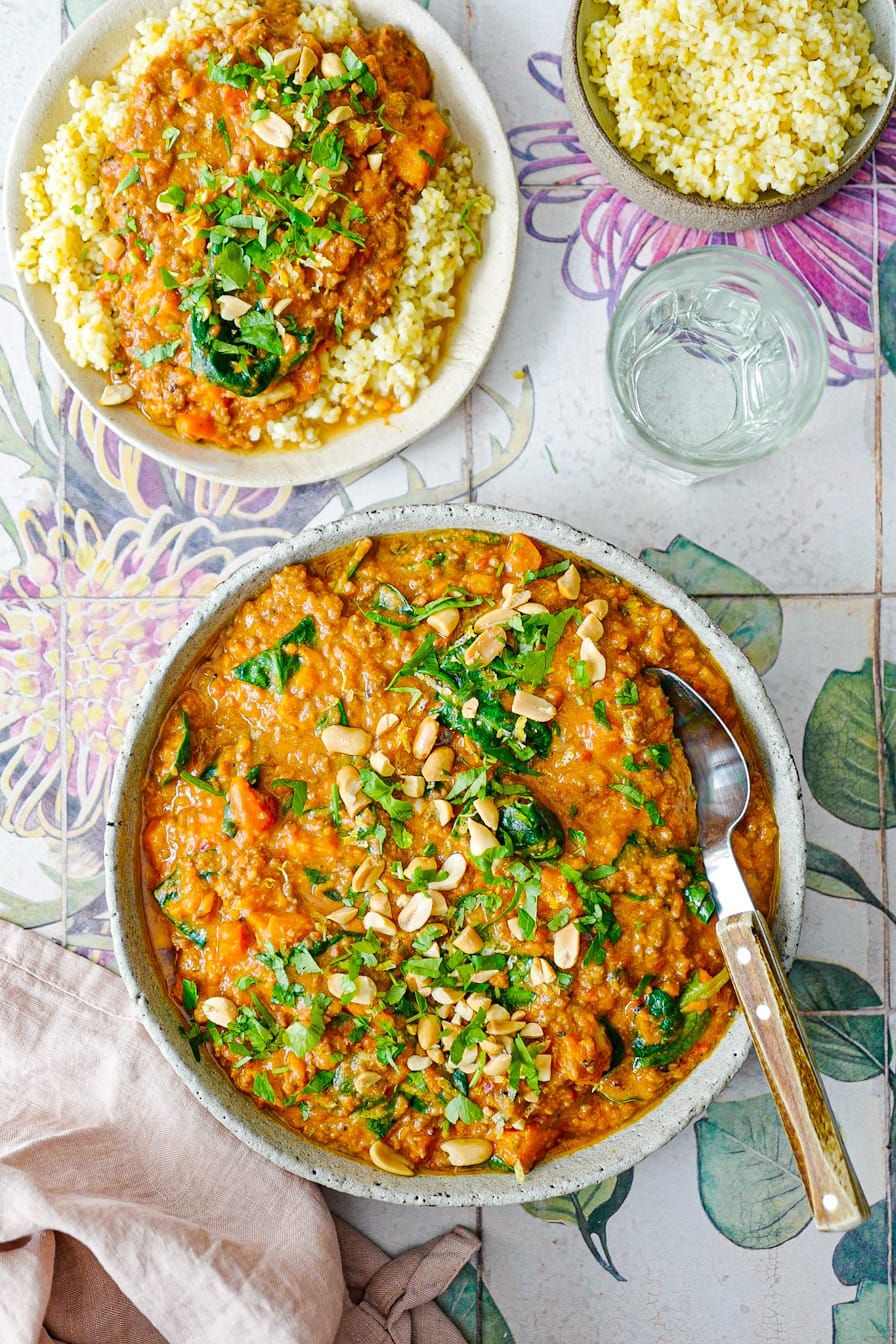 Afrikansk kjøttdeiggryte på 7 minuttter