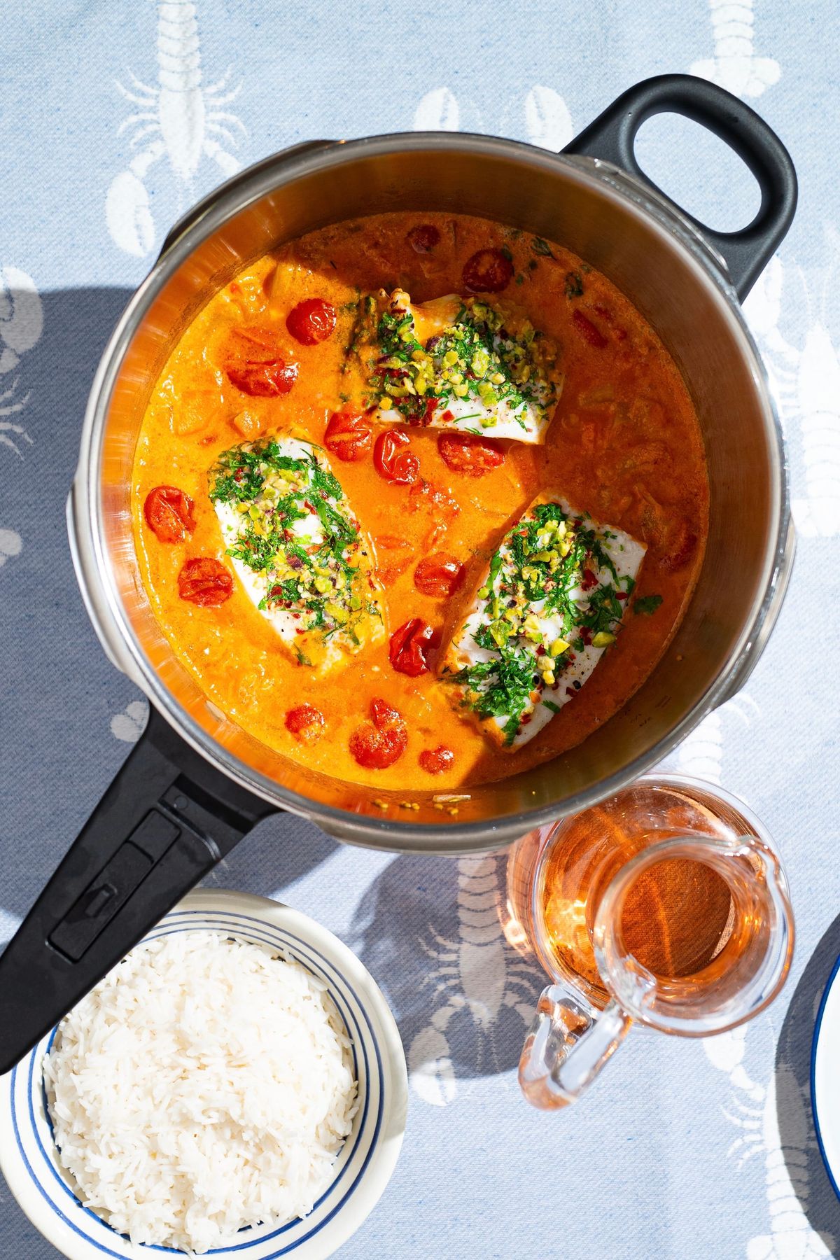 Urtebakt torsk i tomat og kokosmelk