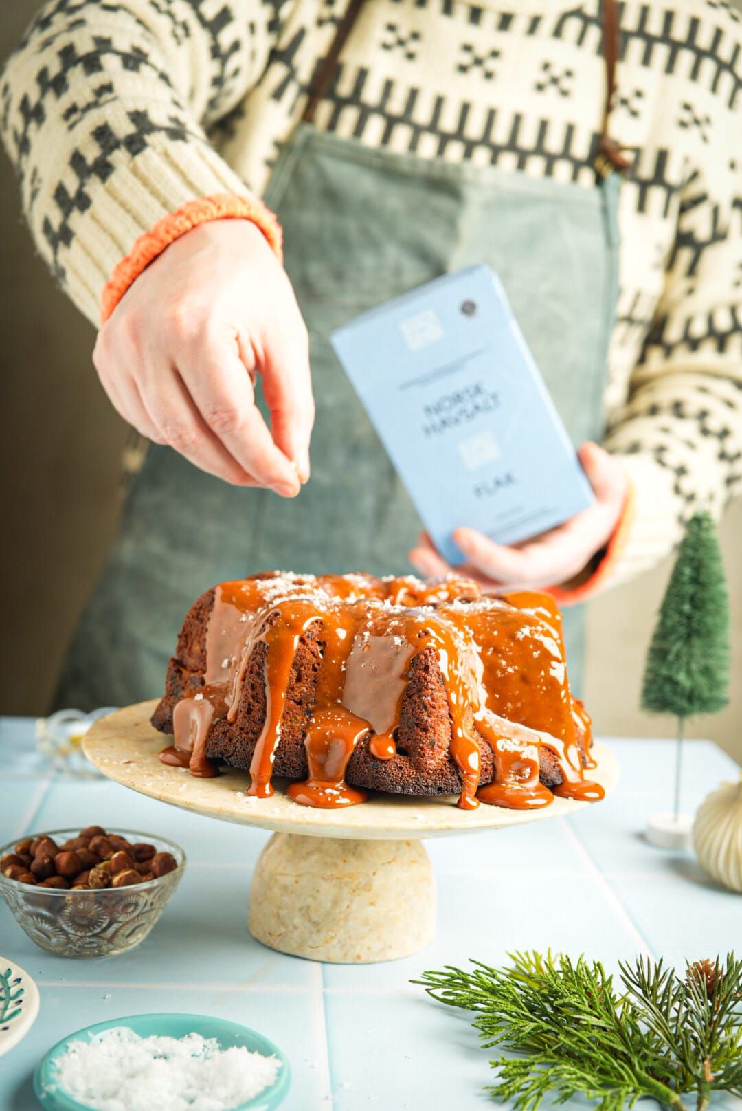 Saftig julekake med tørket frukt og Havsnø