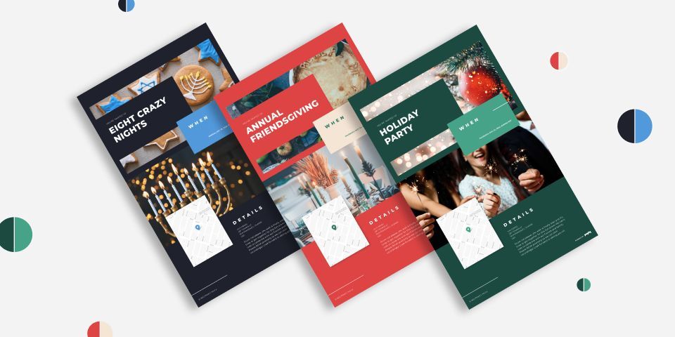 Cozy New Colors for Holiday Invitations