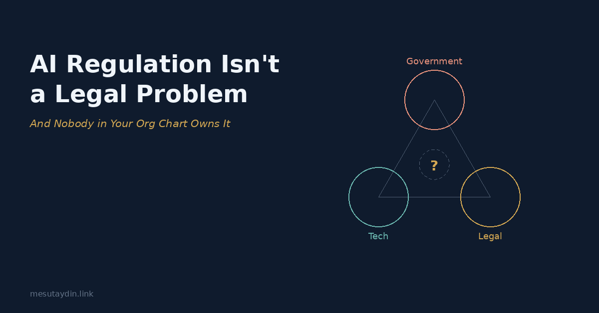AI Regulation Isn't a Legal Problem — And Nobody in Your Org Chart Owns It
