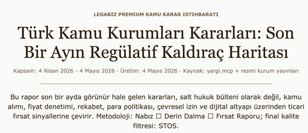 Aylık Kamu Kararları Analizi