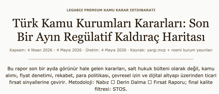 Aylık Kamu Kararları Analizi