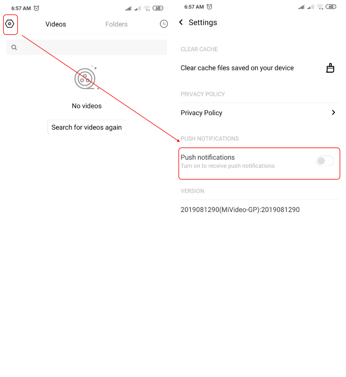 Disabling ads in the Video app in Xiaomi