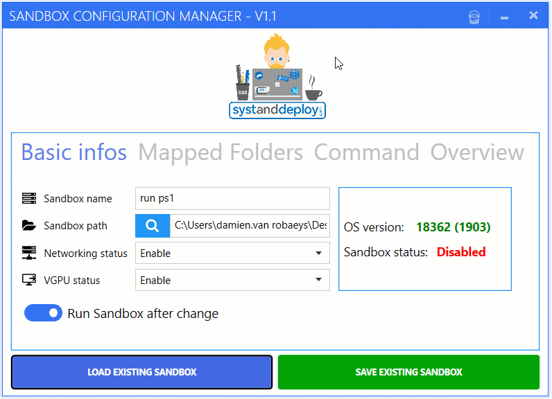 How to quickly create and manage Sanbdox on Windows 10