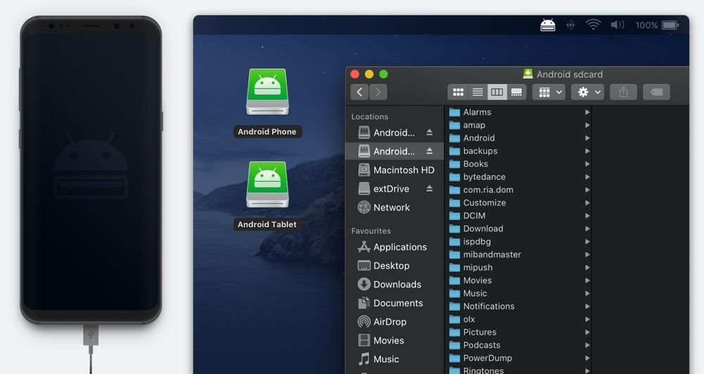 How to transfer files between Android and macOS