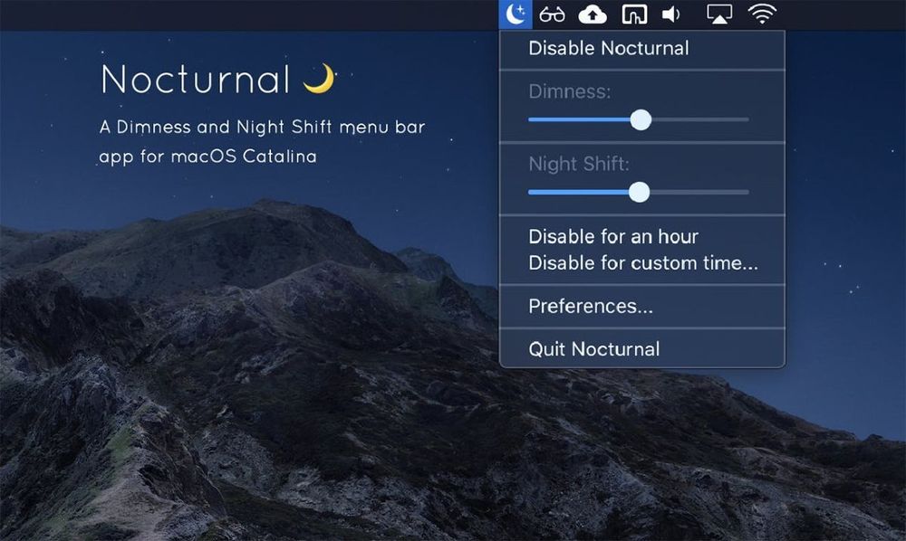 How to control the brightness of a night theme on macOS