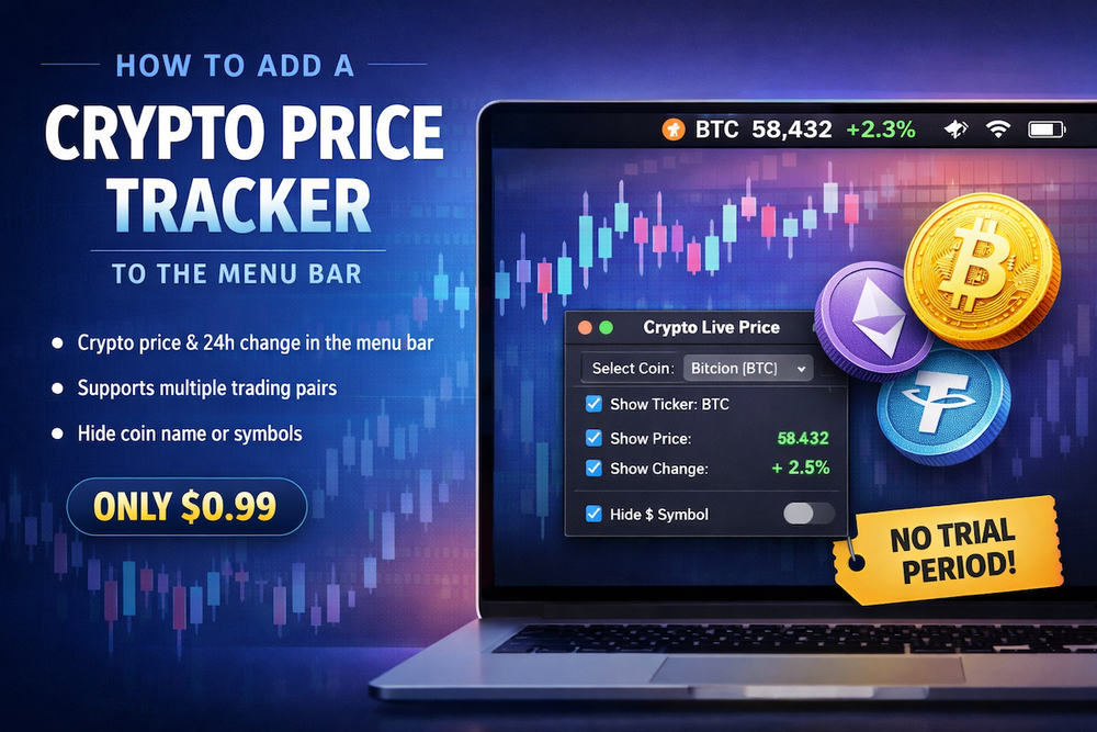 How to Add a Crypto Price Tracker to the Menu Bar