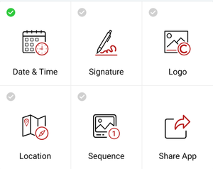 How to automatically add time stamps, geo and others to the photo