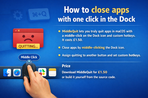 How to close apps with one click in the Dock