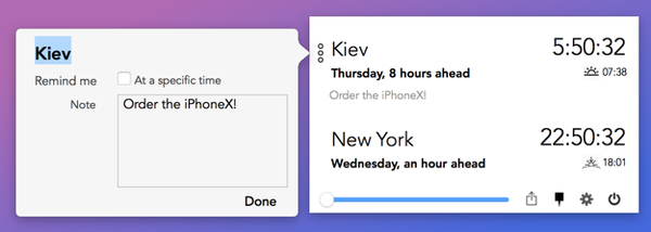 How to display timezones on macOS