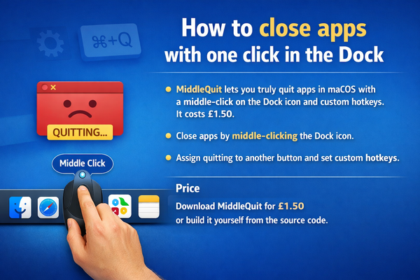 How to close apps with one click in the Dock