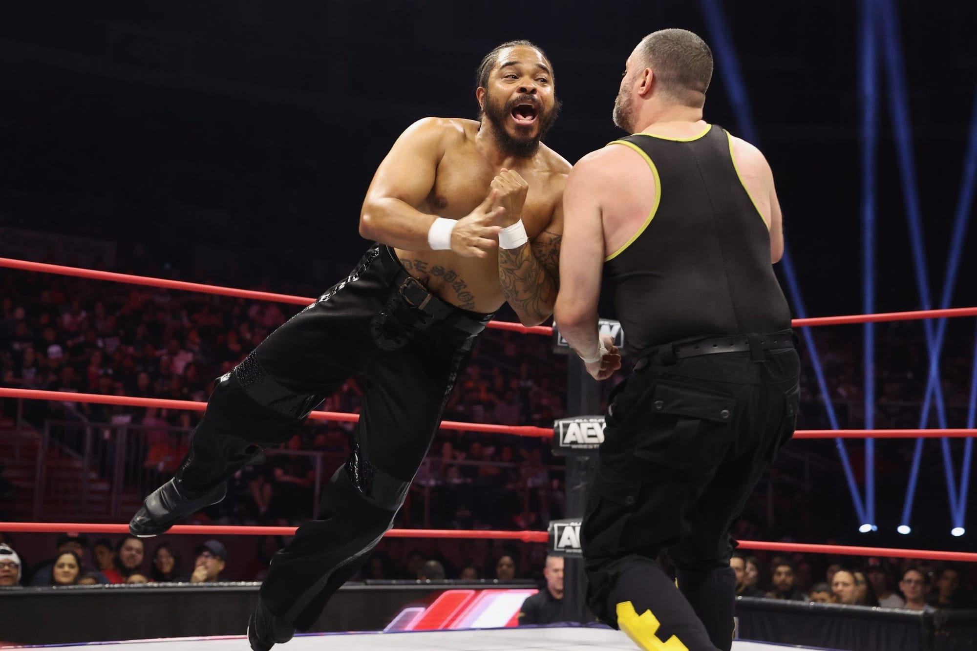 Bounty Hunter Bryan Keith shoulder tackles Eddie Kingston
