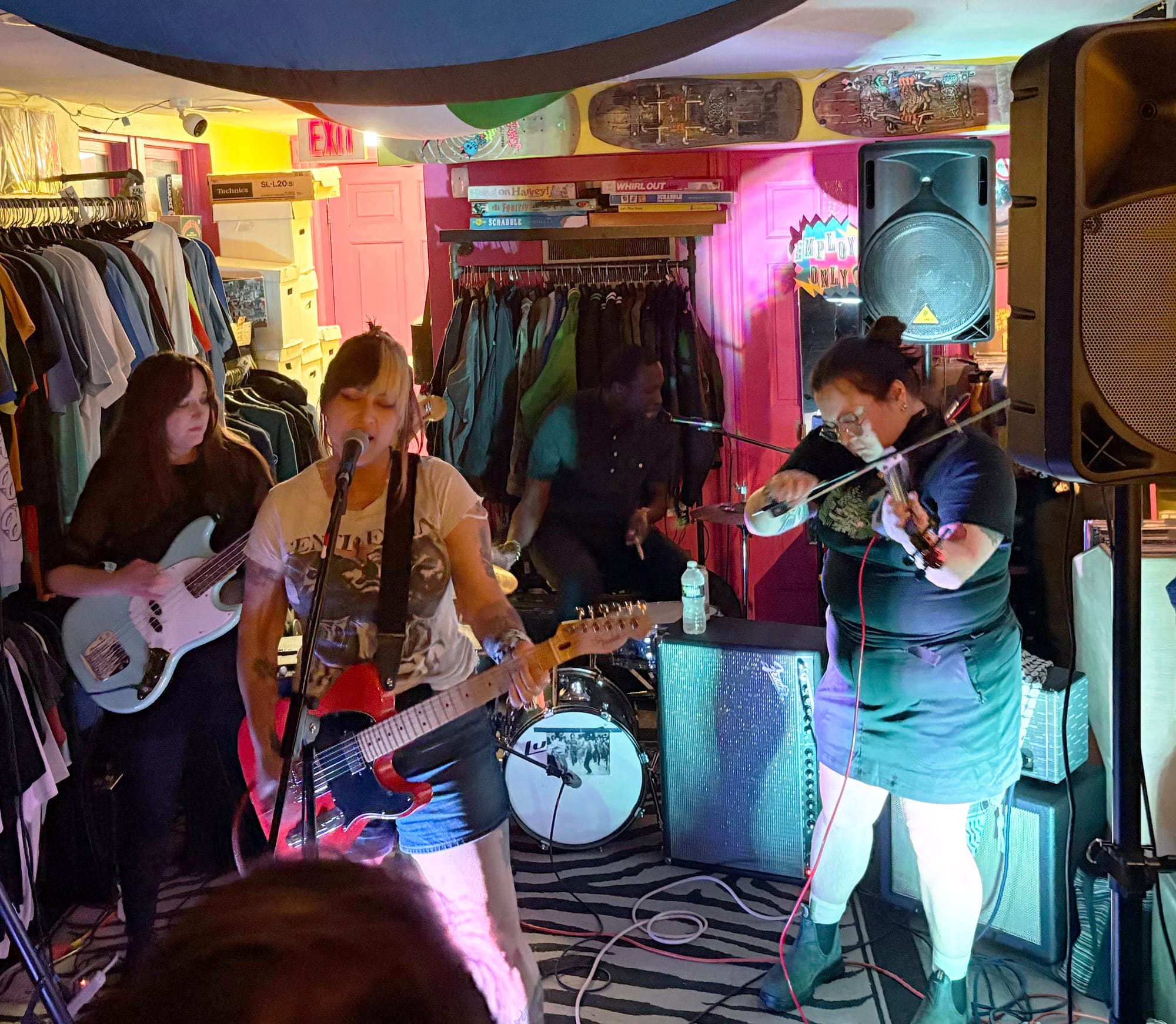 Sex Faces at Smash Records in DC, photo by Tim Abbondelo