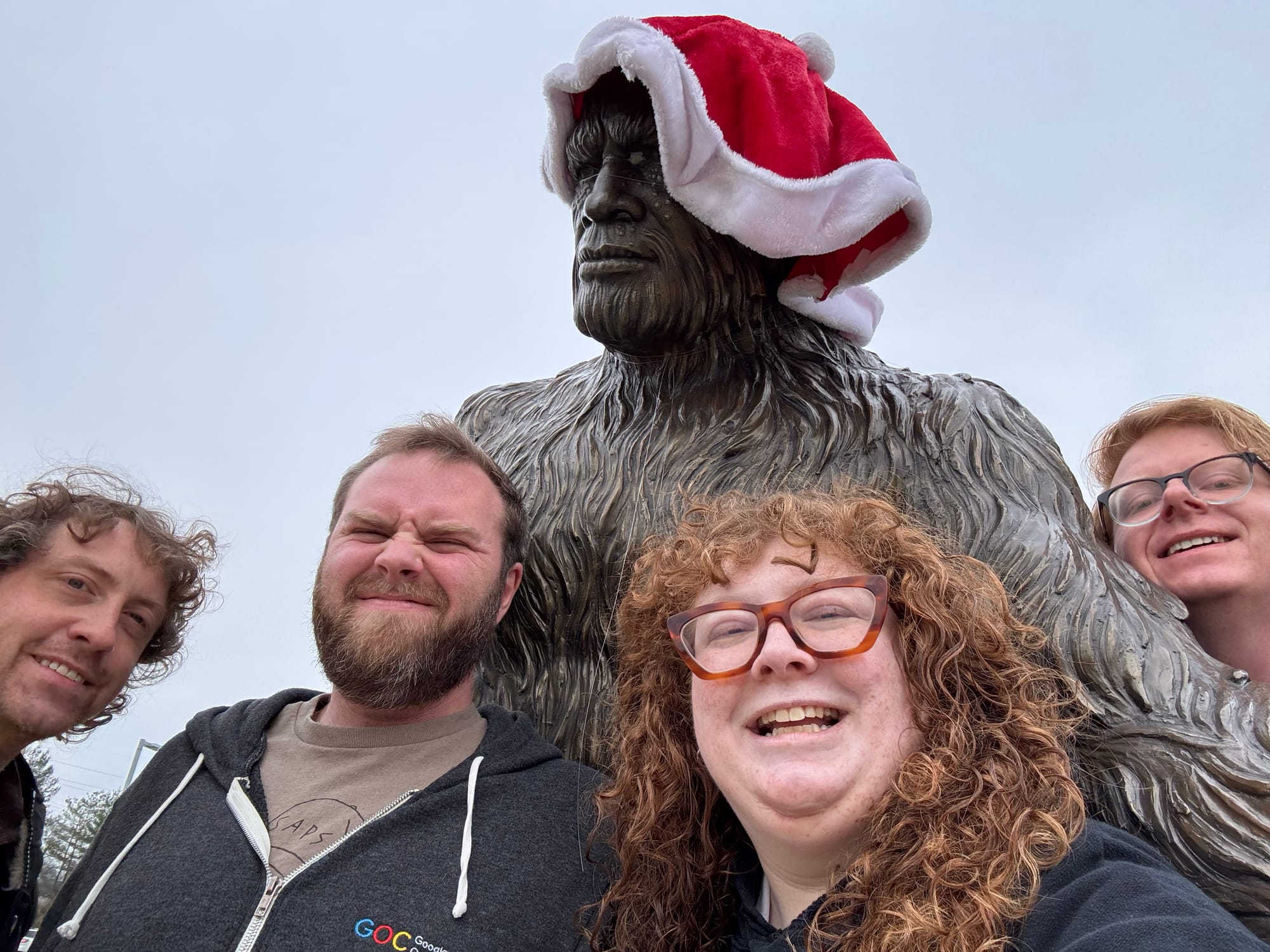 Big Clown with the Muddy Monster outside a McDonald’s in Carbondale, photo courtesy the band