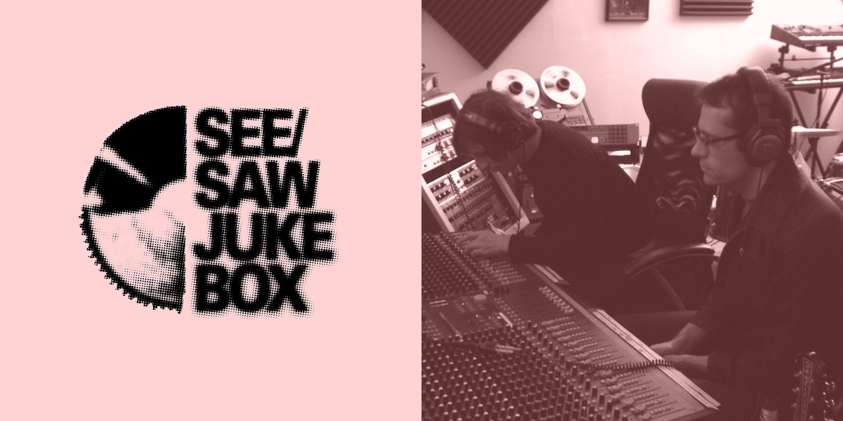 see/saw jukebox graphic by Tyler Nickell, the Marked Men photo courtesy the band