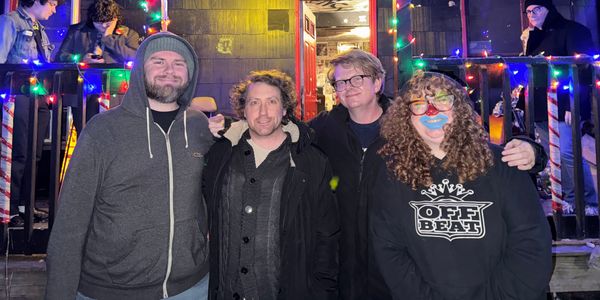 Big Clown outside the Lost Cross punk house in Carbondale, Illinois on January 2; photo by Berget B