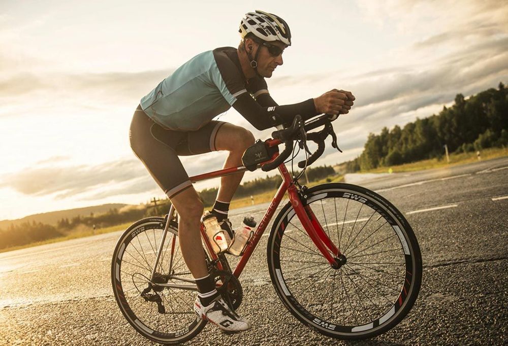 Cyclist in Siberia