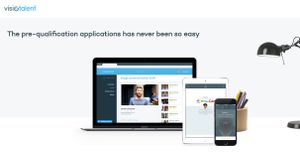 Visiotalent ad reading, "The pre-qualification applications has never been so easy."