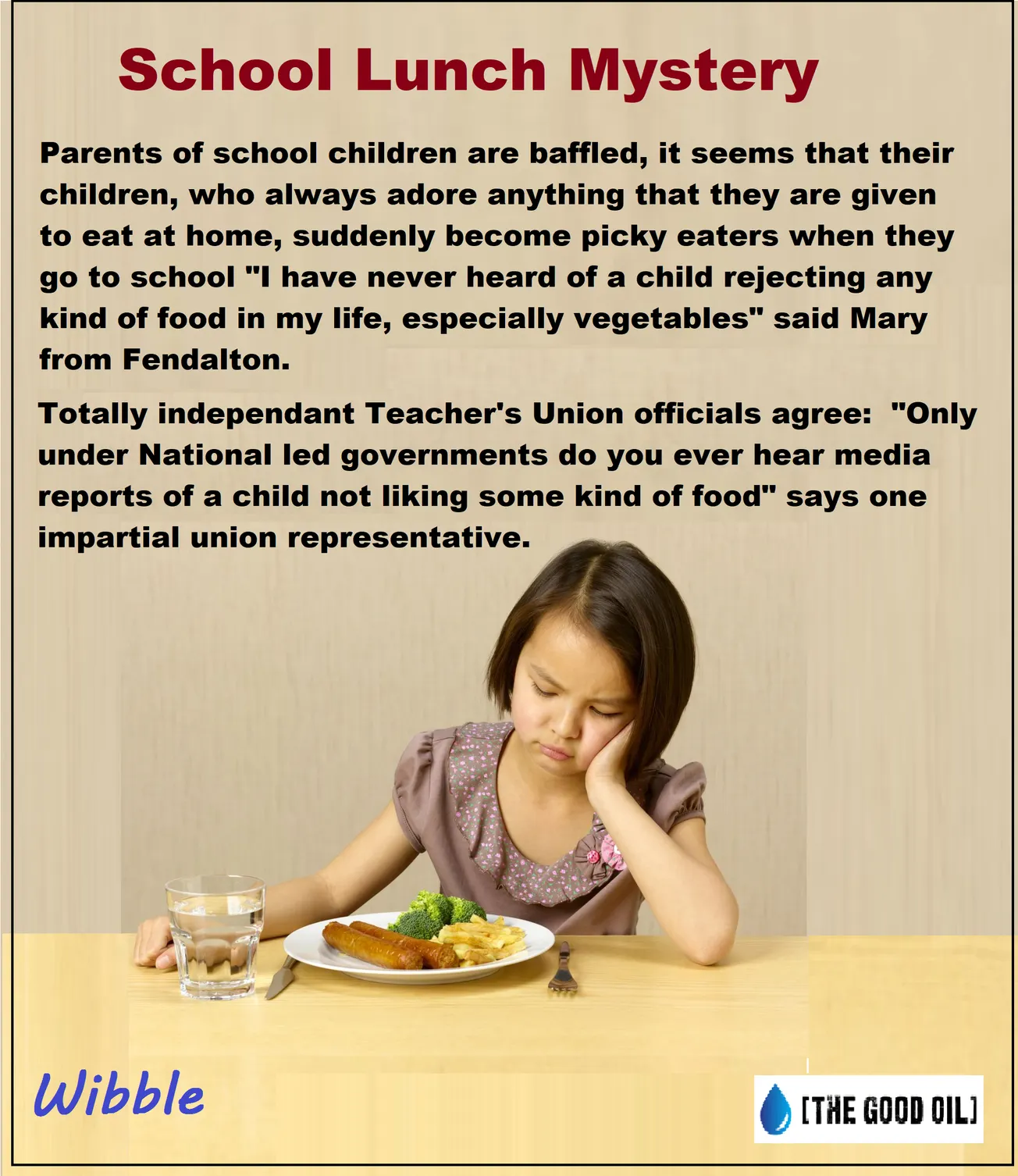 School Lunch Mystery