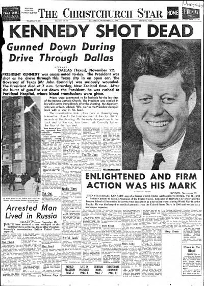 The Christchurch Star, JFK and the Oswald Narrative