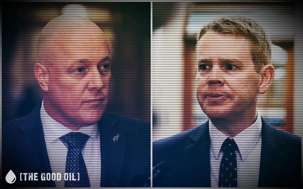 Voters Over Luxon and Hipkins: It’s Giant Douche Versus Turd Sandwich in 2026