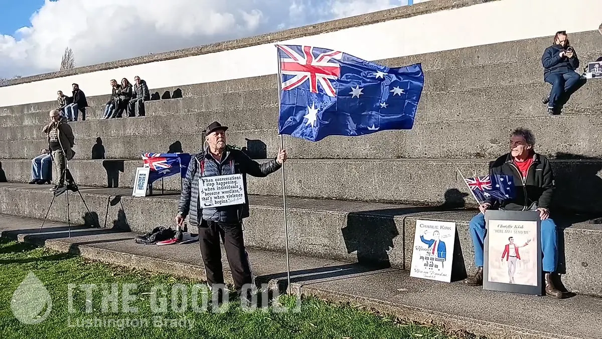 Charlie Kirk Memorial Vigil in Launceston