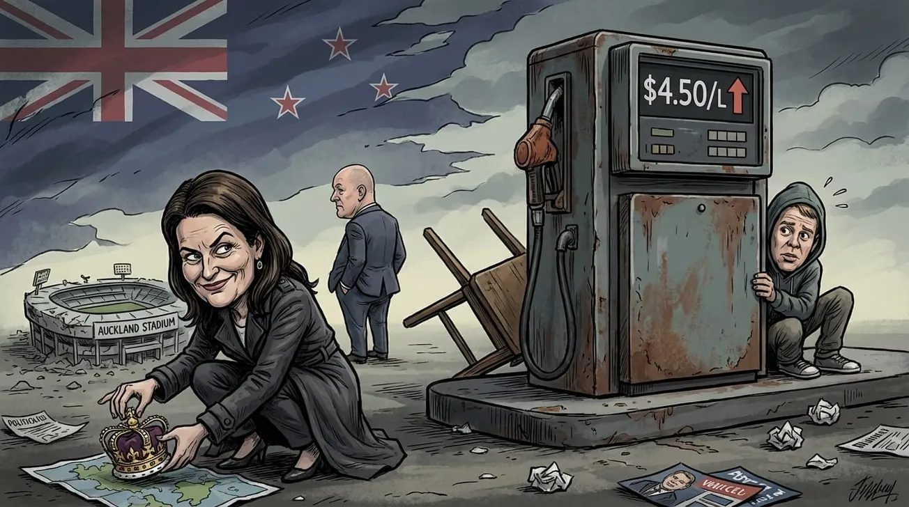 Luxon’s Leadership Vacuum: Hipkins Hides While Willis Schemes