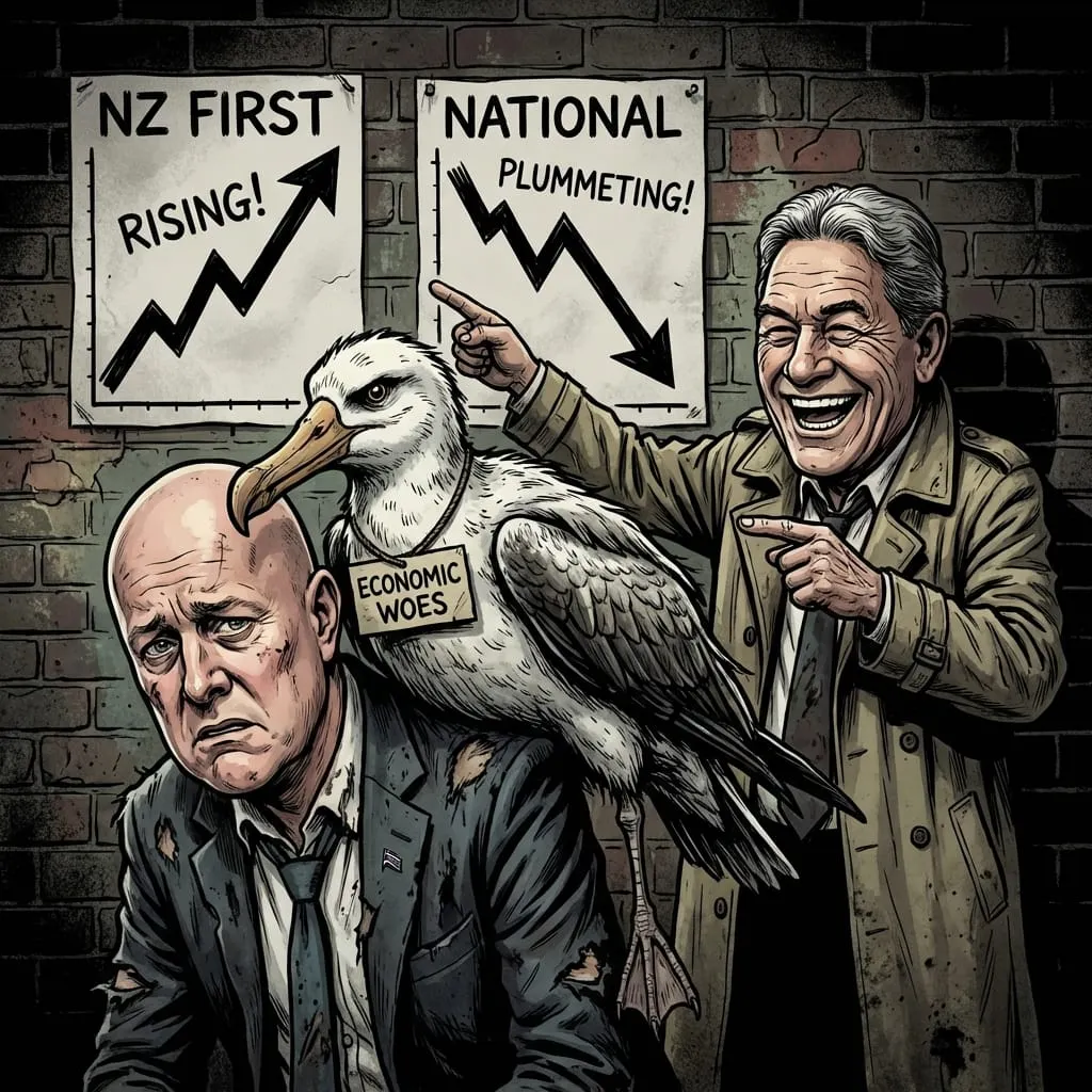 Luxon’s Poll Bounce: Still National’s Dead Weight as Peters Powers Up