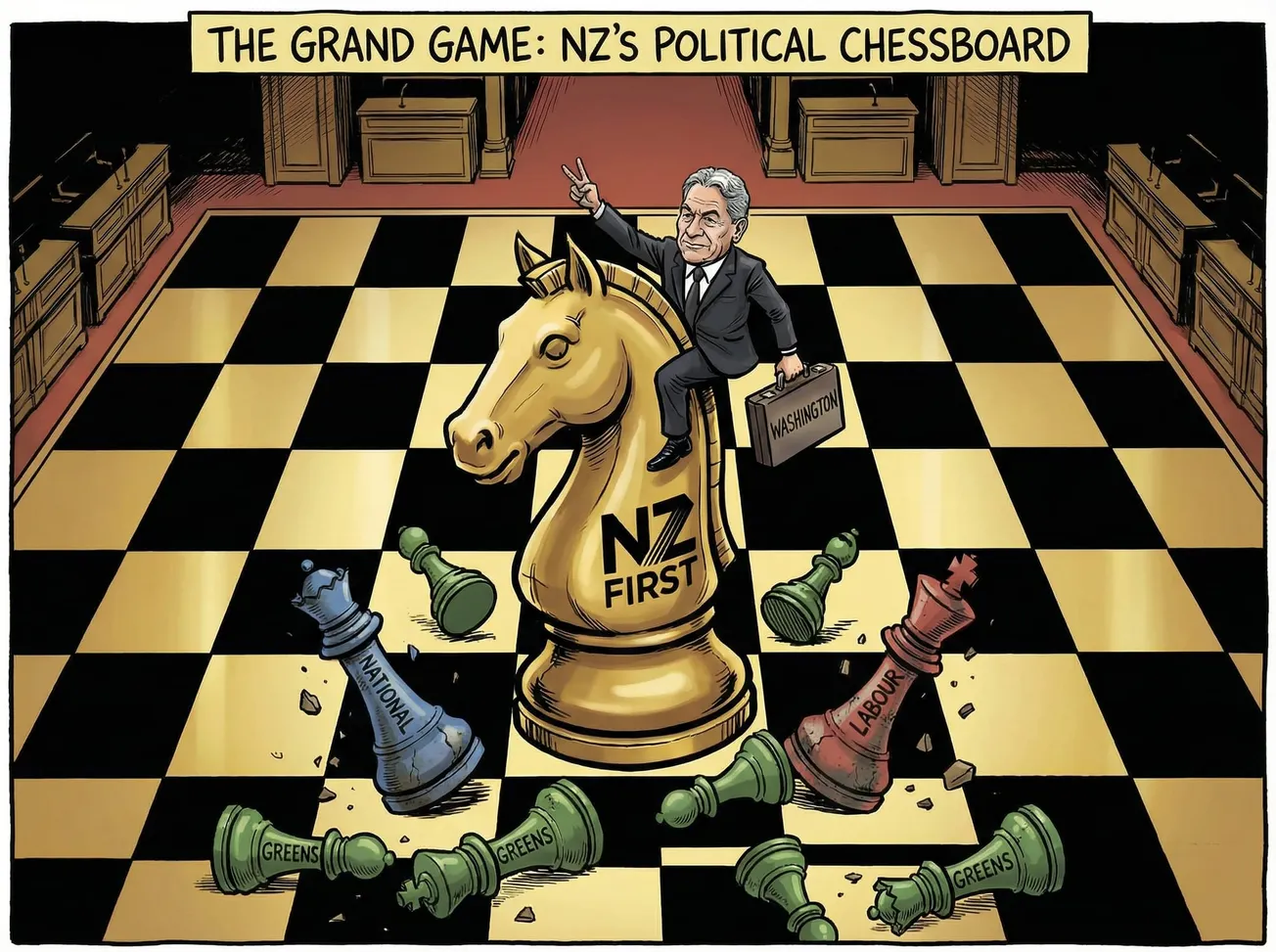 NZ First Surges as Coalition Claws Back Majority in Latest Poll