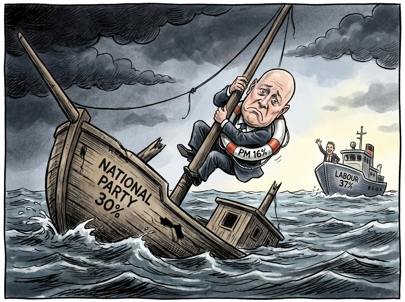 National Nosedives as Luxon Drags the Party to Fresh Lows